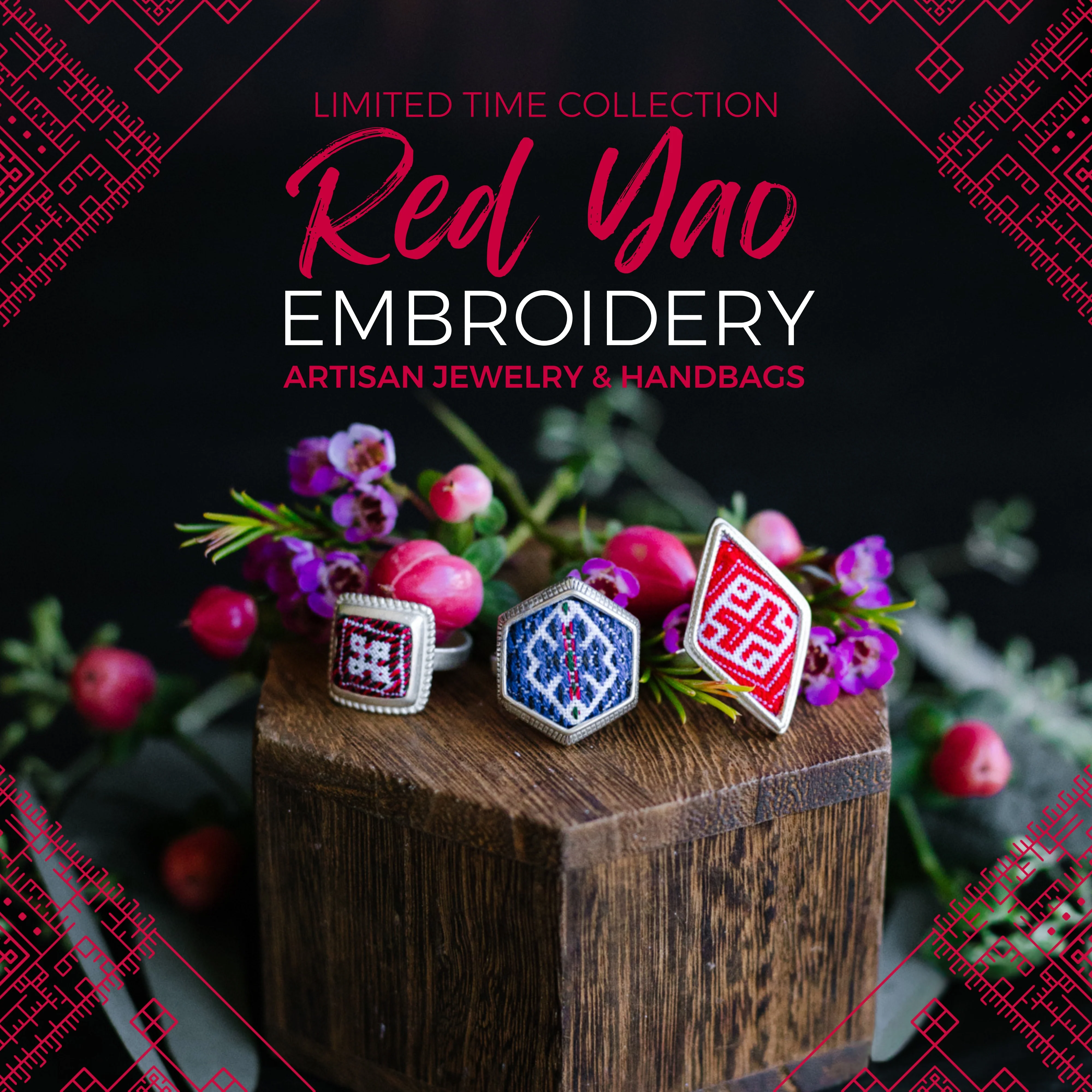 LIMITED Red Yao Embroidered Ring - Image 3