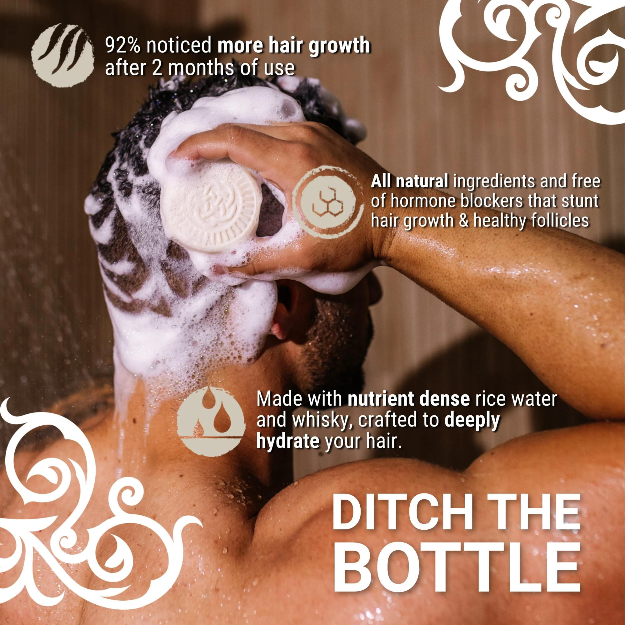 Men's Shampoo + Conditioner + Wood Bar Holder Bundle - Image 5