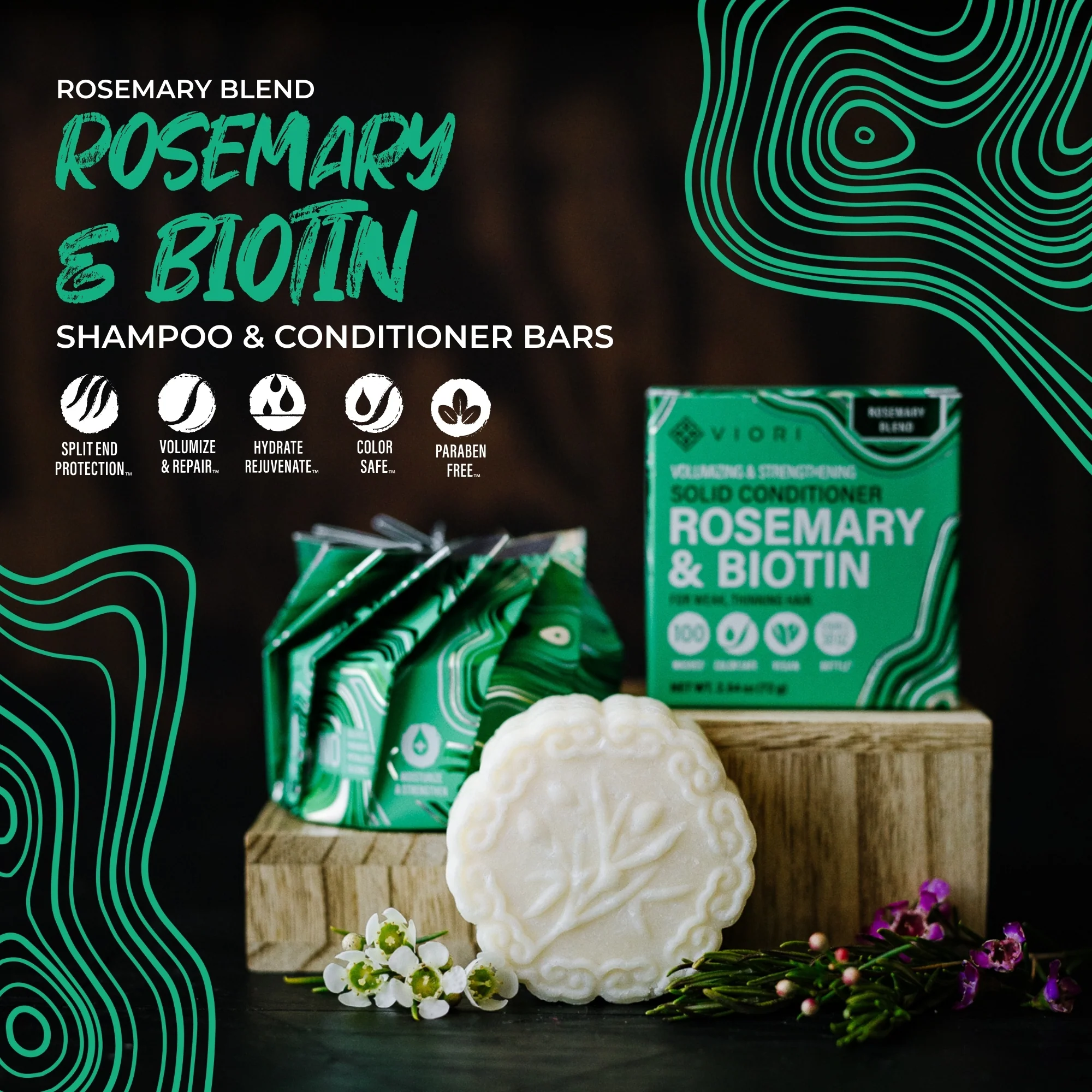Rosemary & Biotin Conditioner Bar for Weak + Thinning Ends - Image 3