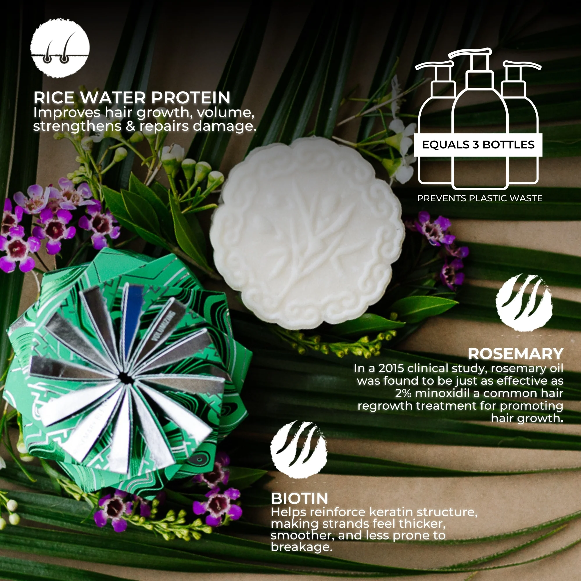 Rosemary & Biotin Conditioner Bar for Weak + Thinning Ends - Image 4