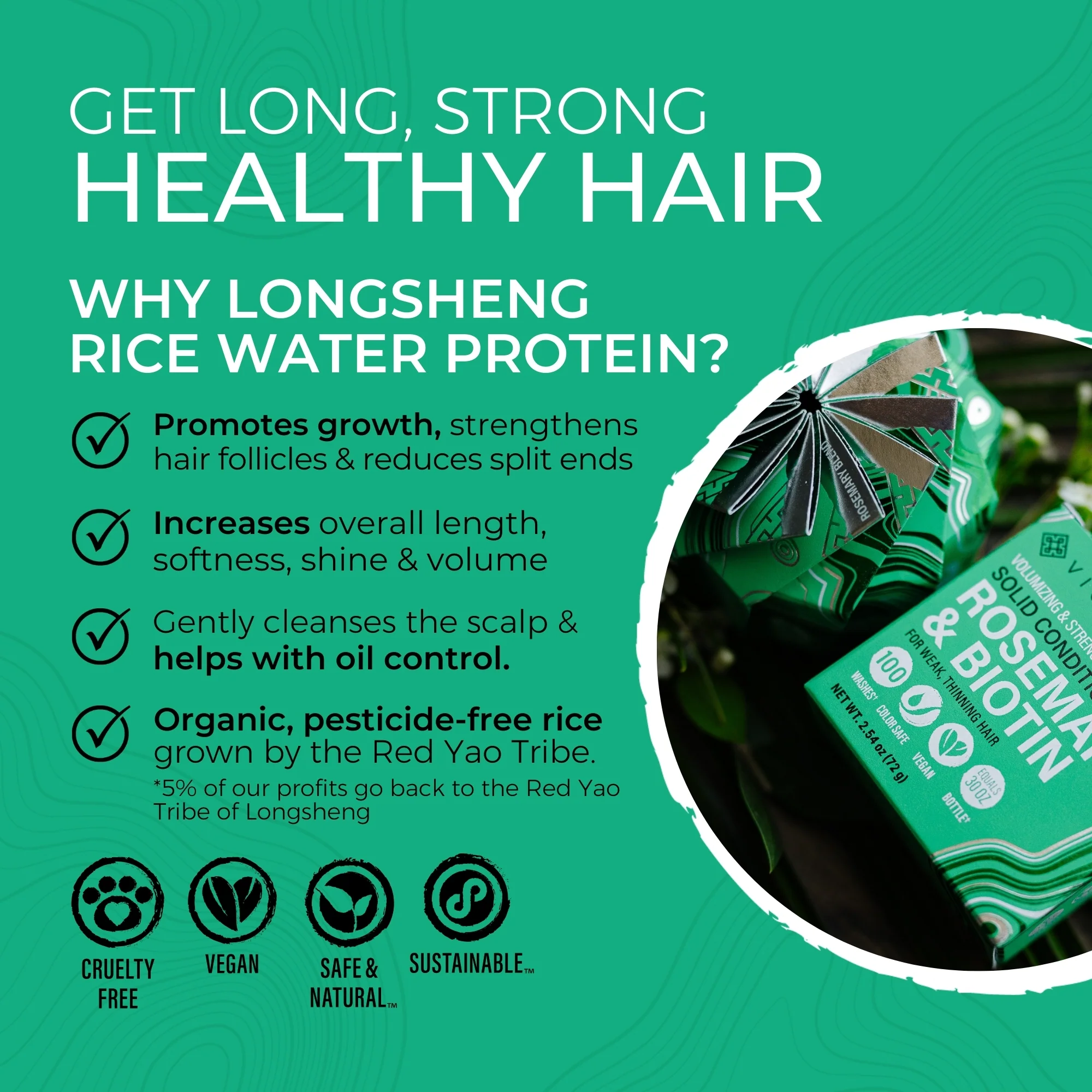 Rosemary & Biotin Conditioner Bar for Weak + Thinning Ends - Image 5