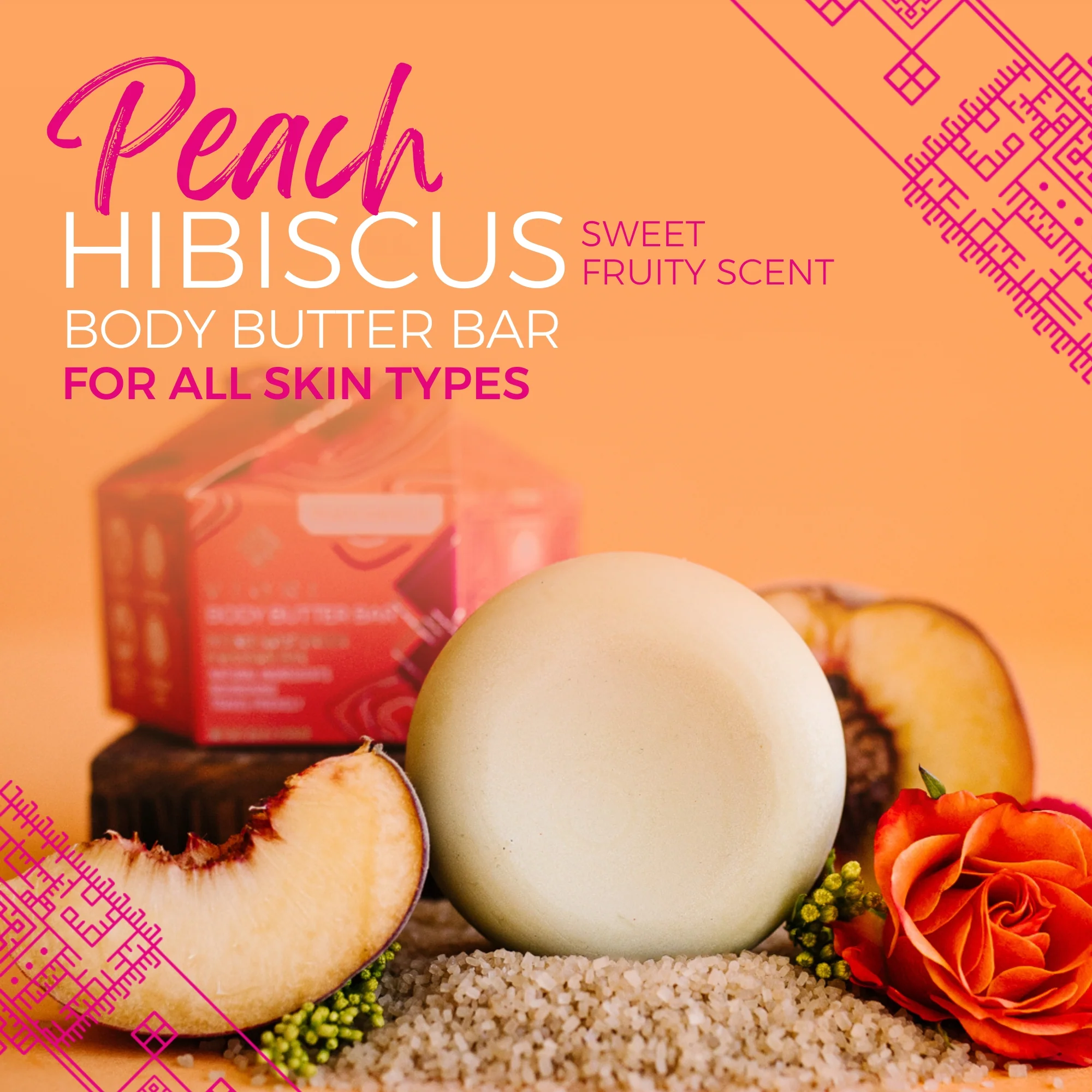 LIMITED Peach Hibiscus Body Butter Bar - Image 3