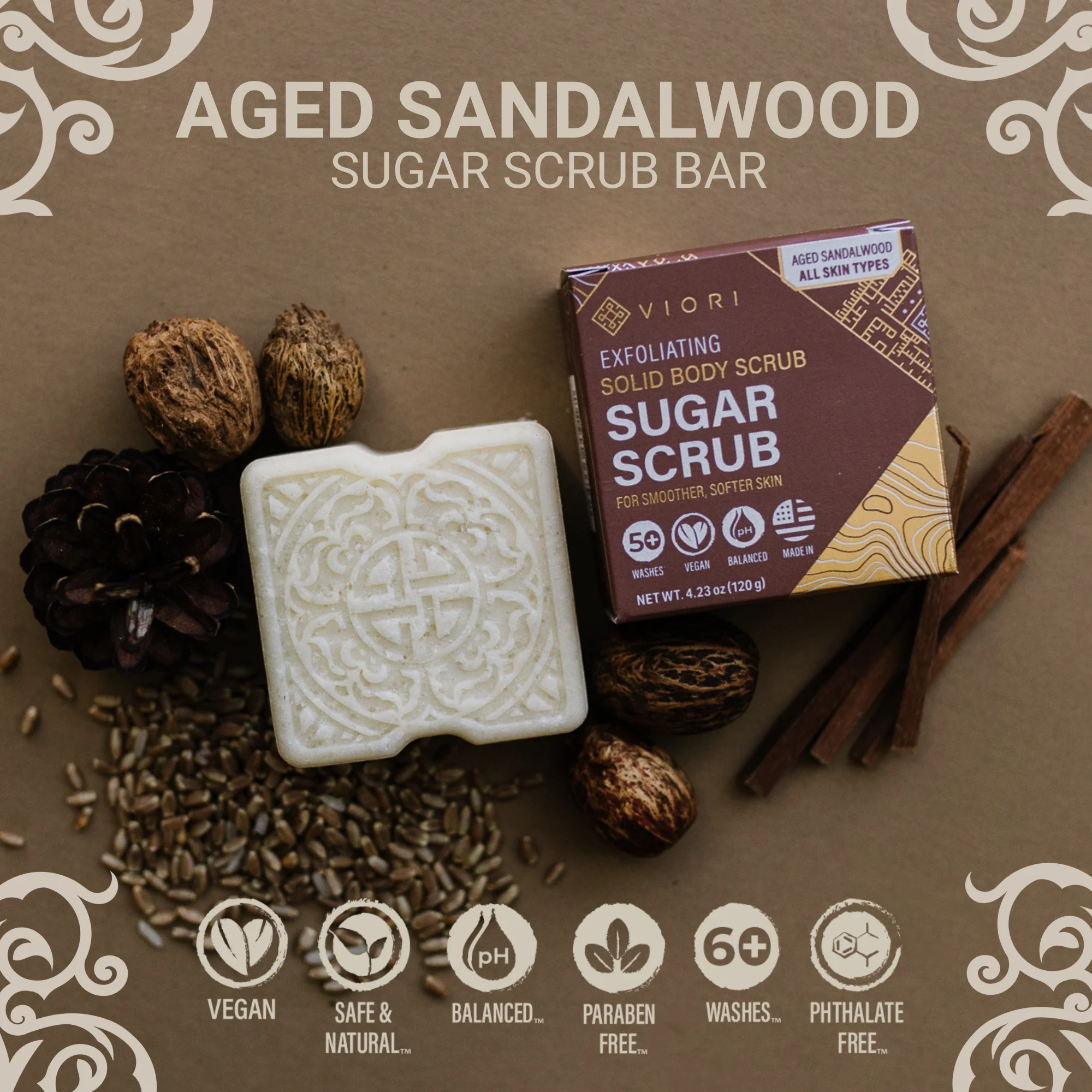 Men's Sandalwood Body Scrub Bar - Image 3