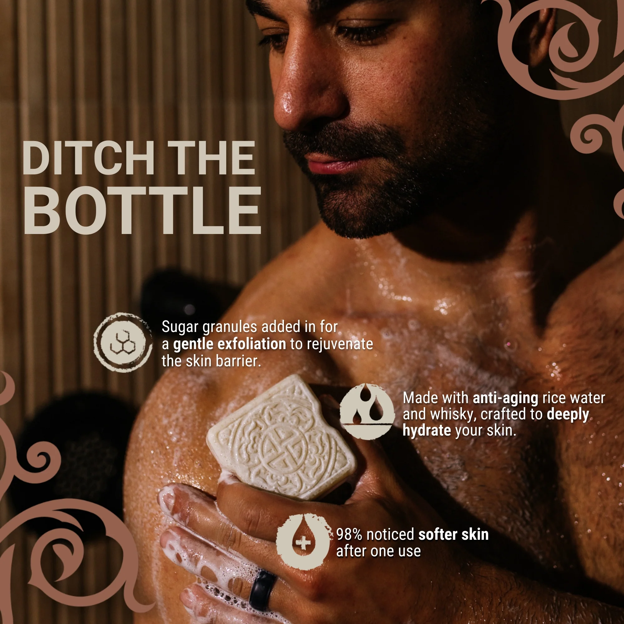 Men's Sandalwood Body Scrub Bar - Image 4
